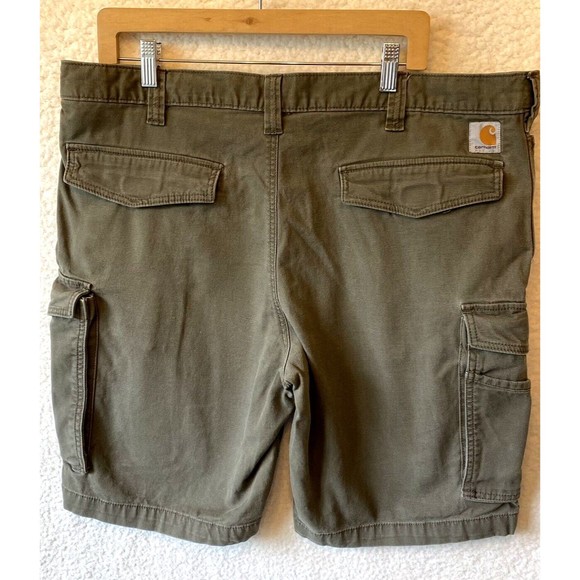 Carhartt Cargo Shorts Mens Sz 40 Relaxed Fit Rugged Cotton Sage‎ Green Button - Picture 5 of 12